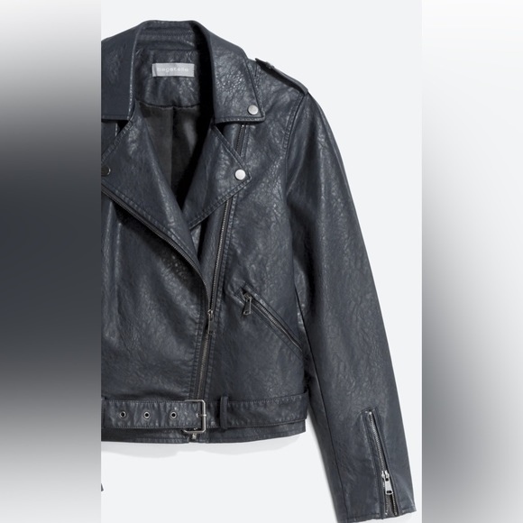 BAGATELLE Payton Textured Faux Leather Moto Jacket - Large - Picture 2 of 9